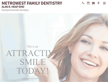 Tablet Screenshot of metrowestfamilydentistry.com